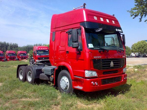 CHINA Howo 375 HP / 420 HP heavy prime mover / tractor head with air deflector and ABS