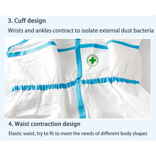 Disposable epidemic prevention supplies medical protective clothing isolation clothing conjoined hooded whole body