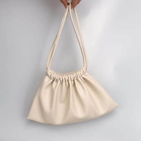 Customized Color Luxury Lady PU Leather Drawstring Cosmetic Pouch with Customized Logo
