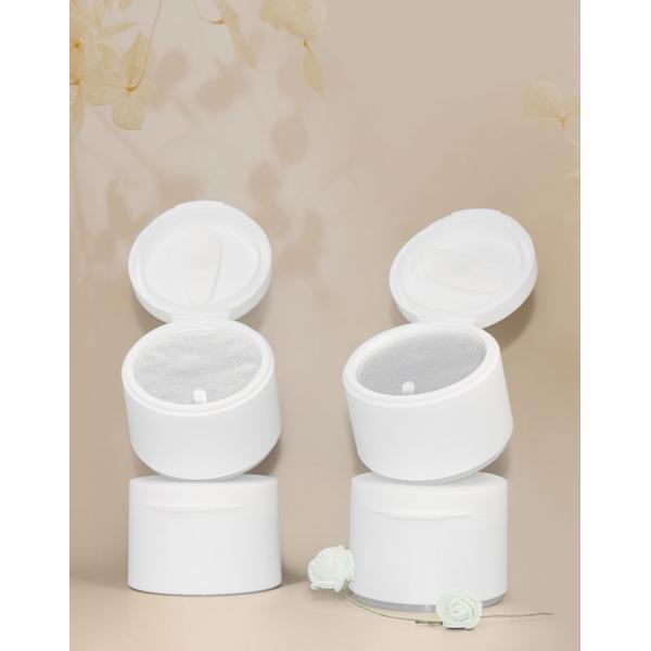 Баночка для крема с откидной крышкой из полипропилена 100 г с магнитной ложкой использует прокладку из алюминиевой фольги для термической герметизации