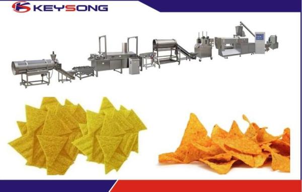 Fully Automatic Corn Tortilla Doritos Snacks Food Making Machinery