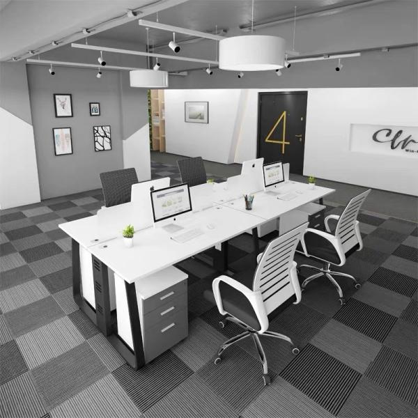 Modern Simple 4-6 Person Staff Position Combination Desk for Corporate Office Customizable