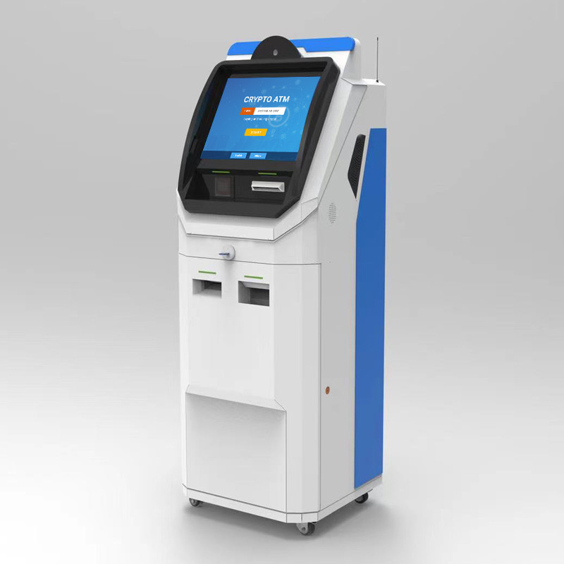 Киоск банка обслуживания собственной личности киоска 22 ATM Bitcoin дюйма свободный стоя