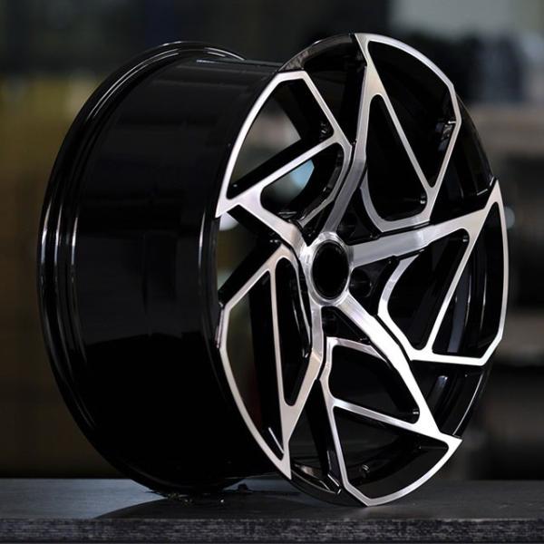 Staggered Satin Black/Machine Face model forged wheels for sale