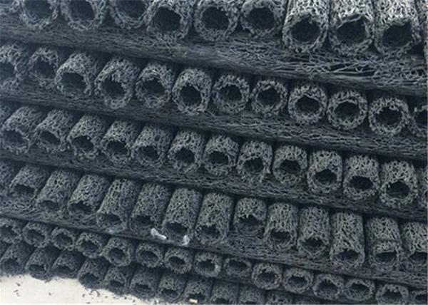 Geocomposite Drain Plastic Blind Ditch PP Material Black Color Lightweight Circular Shape