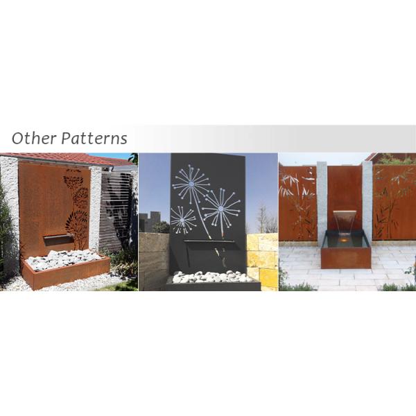 фонтан 1500x1000x600mm деревенский Corten стальной с лазером отрезал панель экрана