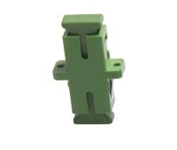 Adaptador cerâmico ou de bronze da cor verde da luva do SC APC do duplex da fibra ótica para redes de CATV