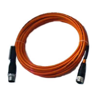 Conjunto do CABO de M12 A, IP68, aplicação da corrente do reboque, chicote de fios industrial do fio do sensor resistente do óleo