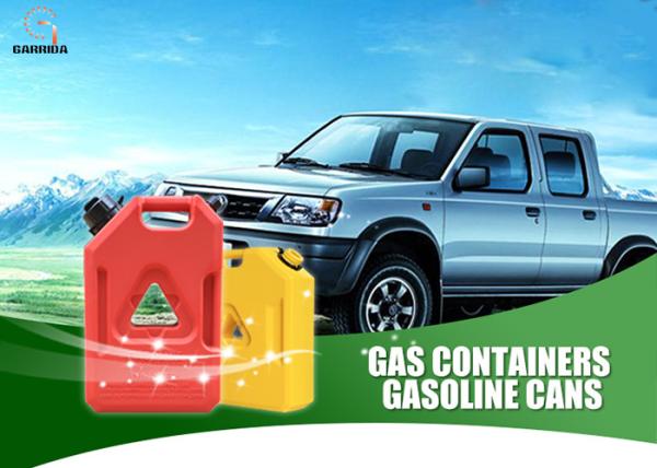 Red Color Plastic Fuel Tanks For Cars , Anti Rust 3 Gallon Portable Fuel Tank