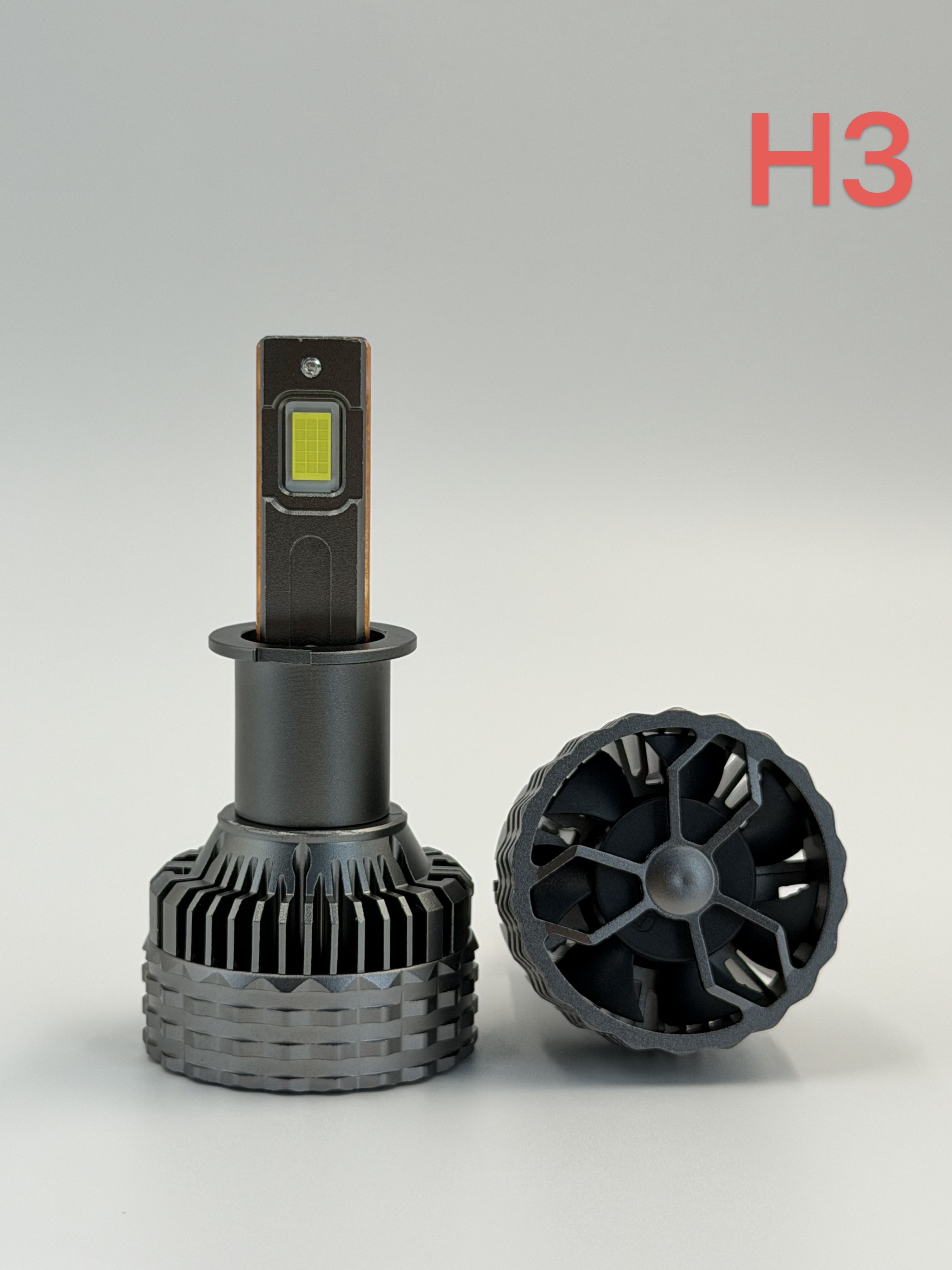 7200LM Automotive LED Headlight Bulbs 80W N80 H3 LED Headlight Bulbs 12V 6000K Color Temperature