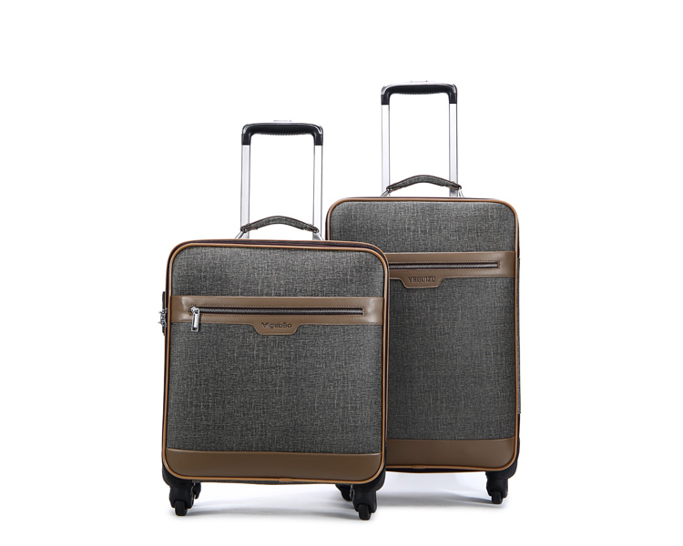 Luxury Modern Leather Luggage Bag Trolley Water Resistant Luggage With Spinner Caster