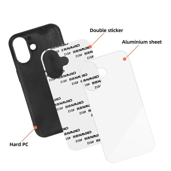 Sublimation Mobile Cover For Iphone 16 Pro Custom Printing 2D PC Blank Sublimation Phone Cases