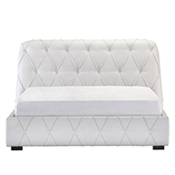 OEM Nontoxic Ottoman Storage Bed Timber Sleigh Design With Steel Frame