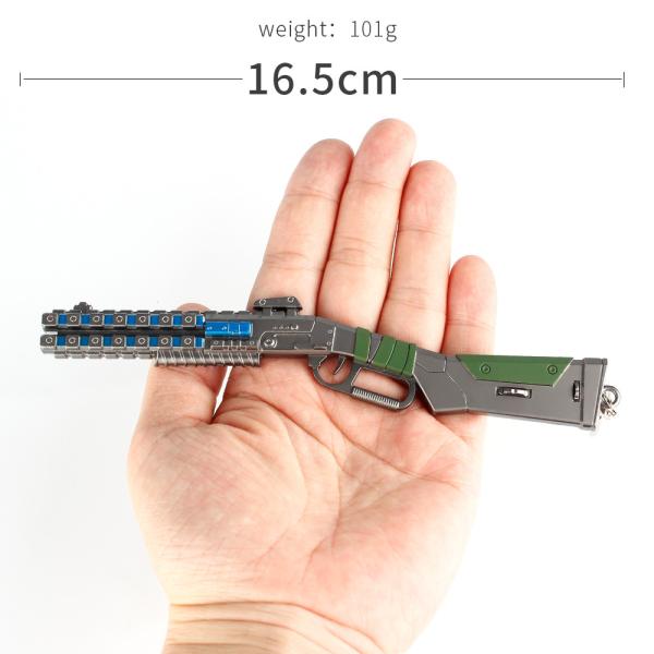 16CM Gun Model Zinc Alloy Keychain Apex Legends Peacekeeper Shotgun
