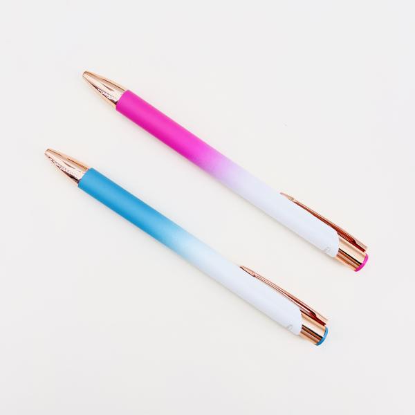 Pluma de punta de aluminio creativa de gradiente colorida pintura en aerosol 0.35mm Pluma de escritura