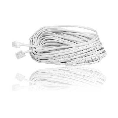 Câble d'extension RJ11 vers RJ11 - Ligne téléphonique plate à 4 fils pour maison/bureau, modem DSL, systèmes de sécurité et téléphones sans fil