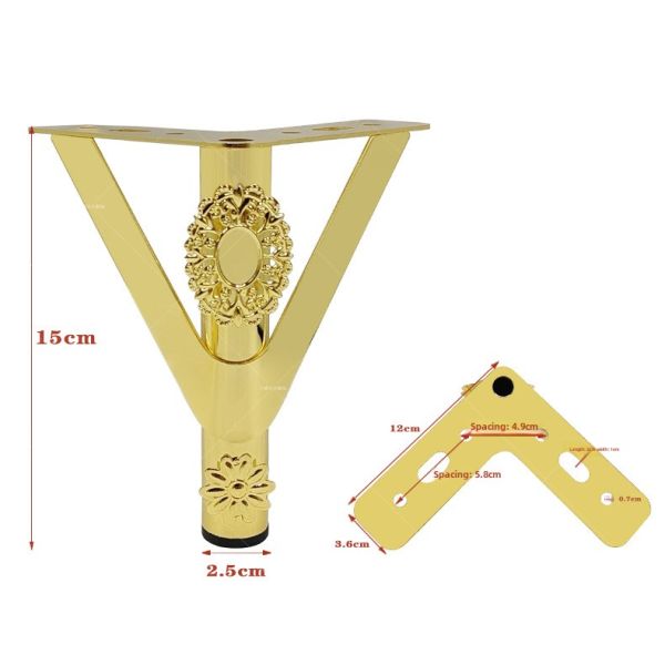 Wanjusheng a Variety of New Patterns Decorated Coffee Table Sofa Feet Iron Hardware Furniture Feet Cabinet Legs for Sale