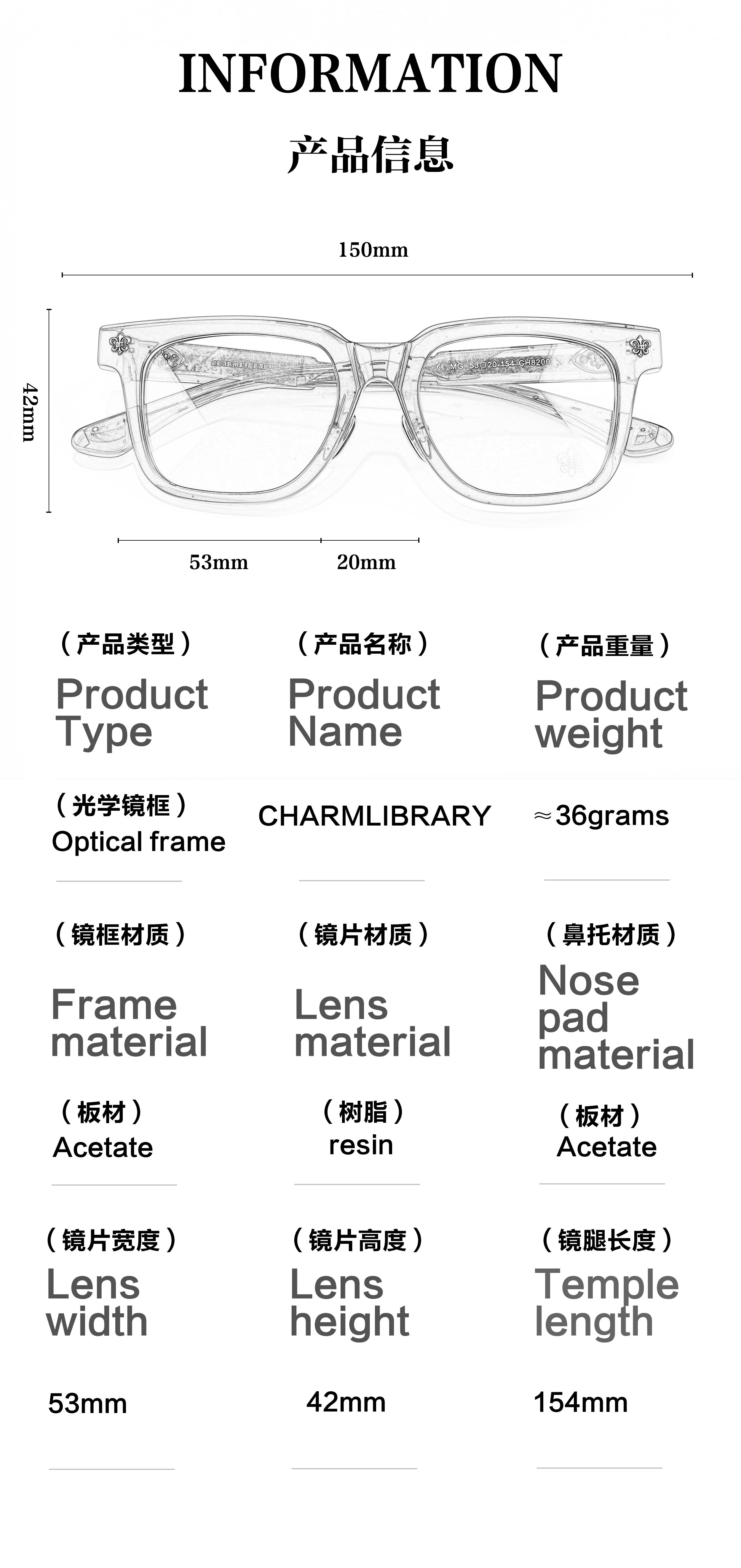 Acetate Large Frame Black Tortoiseshell Transparent Optical Prescription Presbyopia Multifocal Modern Glasses Frames for Girls