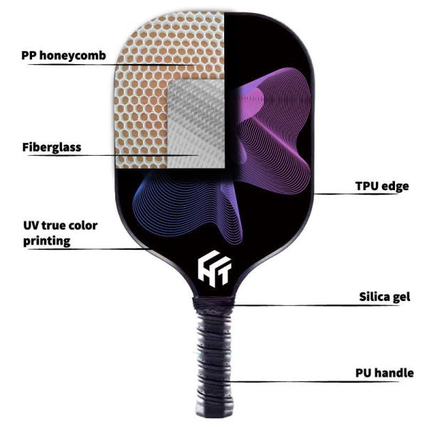 OEM ODM Fiberglass Surface Pickleball Paddle Set With 2 Paddles 4 Balls