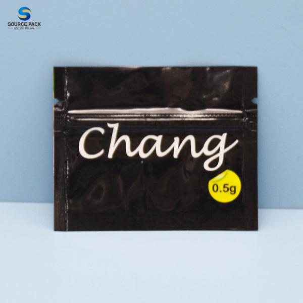 3 Side Seal Weed Smell Proof Mylar Bag  3.5g Plastic Ziplock For Marijuana