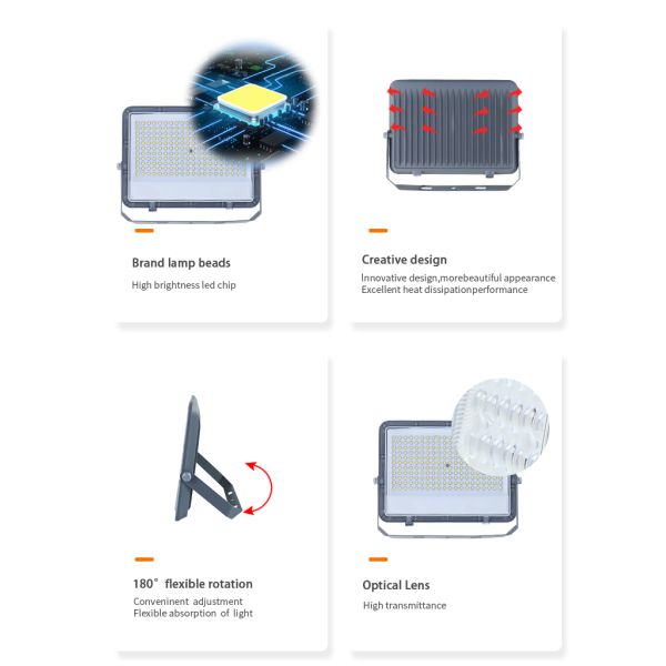IP66 Waterproof Smart Aluminum Housing CCT Warm White LED Flood Light for Outdoor Use
