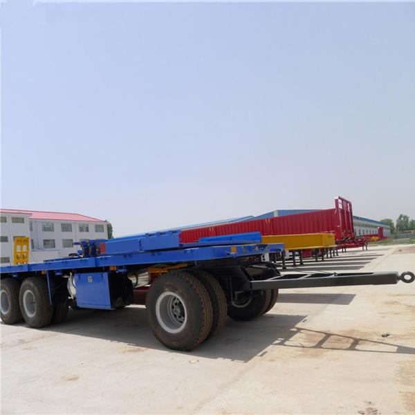 20ft Size Flat Bed Semi Trailer 12 Wheels 3 Axle Cargo Truck Trailer