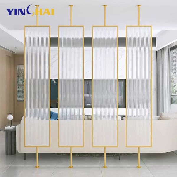 Customized Stainless Steel Screen Partition Rotatable Metal Room Divider Panels For Living Room