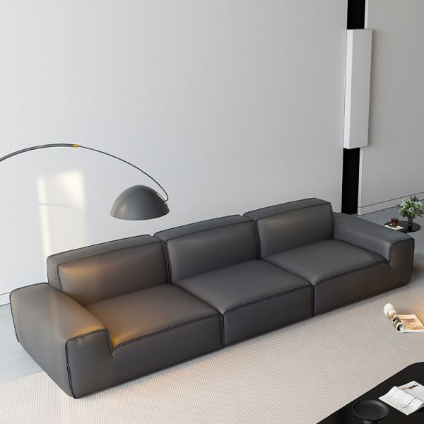 MOYI Italian Modern Sofa Couch Black Luxury Italian Couch Set Living Room Modern Leather Sofa
