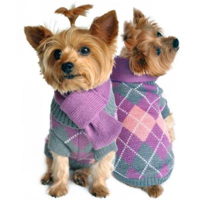Pet Winter Clothes Cartoon Knitted Cotton Dog Clothes Custom Print Design