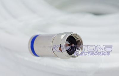 Cabo coaxial de RG6 CATV com o conector da compressão do comprimento de 25M para a televisão satélite