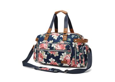 Portable Striped Weekender Duffel Bags Custom Large Capacity Package Unisex Bag