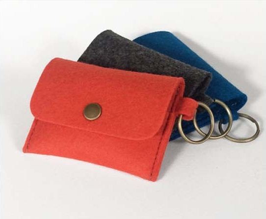 high quality reasonable price promotional felt purse factory with various color