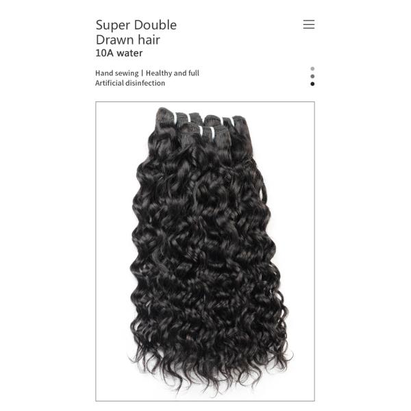 No Shedding Brazilian Water Wave Bundles , 45.72cm 18 Inch Human Hair Bundles
