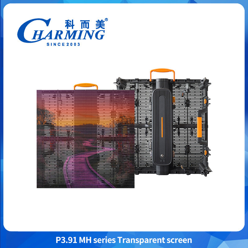 4K IP65 Гибкий прозрачный пленковый дисплей Стекло дисплей RGB Прозрачный светодиодный экран