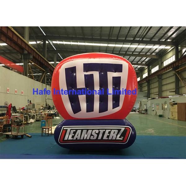 Подгоняйте воздушные шары 3м приведенные гелия клеймя логотип с голубым и красным цветом