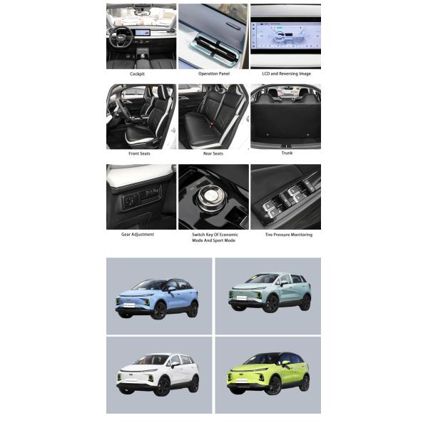 Подержанный автомобиль Geely 4 колеса Доступные электромобили 401KM