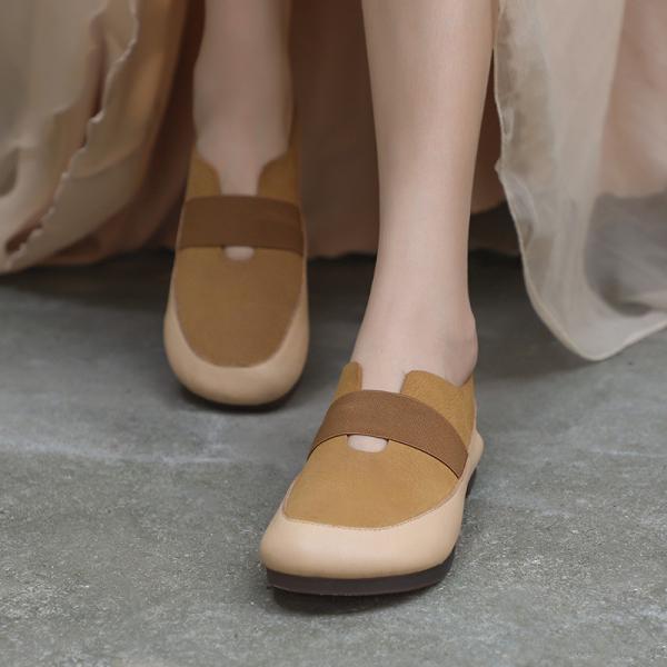HZM008 Single Shoes Women Fall/Winter 2021 New Style Ladies Fashion Single Shoes Retro Leather Women'S Shoes Lazy Single