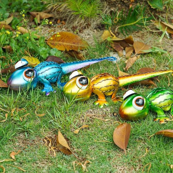 Дизайн животного оформления искусства двора ящерицы металла на открытом воздухе творческий Multicolor