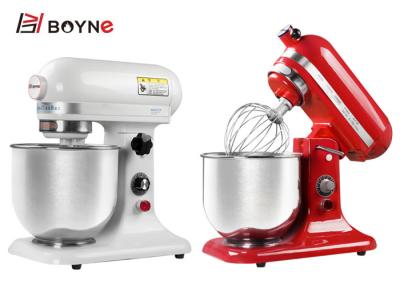 5/7L Milk /Egg /Food Mixer For Bakery With Three Hooker Stainless Steel have white and red color can be select
