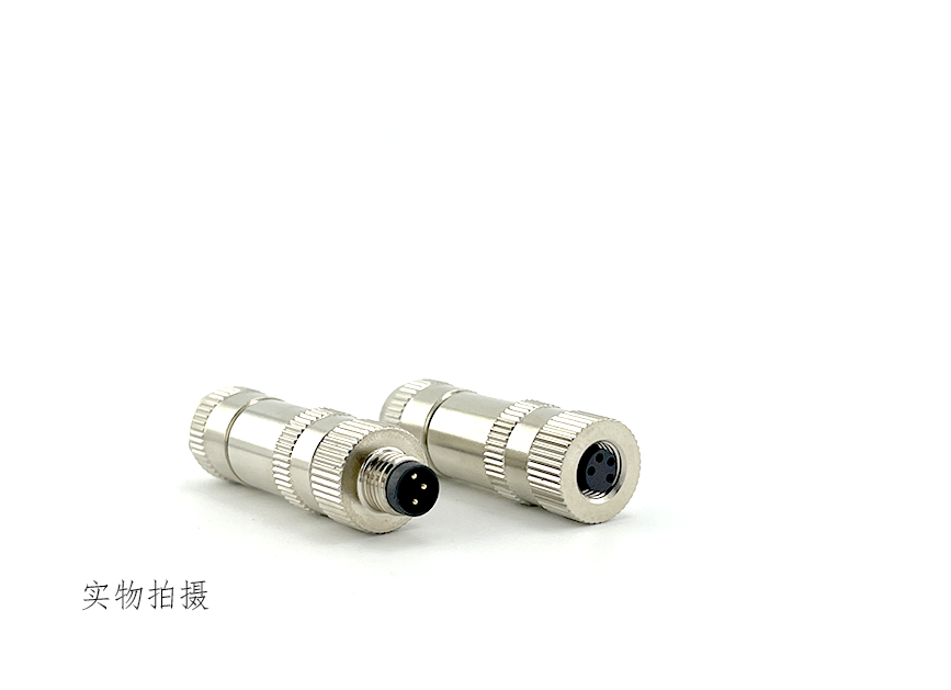 30V M8 Cable Connector Male Female Connection Easy Installation Rustproof