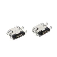 O conector meados de 0.8mm de USB da montagem do micro soquete 5P fêmea quatro pés mergulha o tipo de naufrágio
