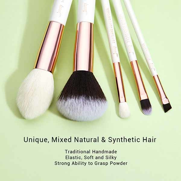Jessup T220 15 Piece Makeup Brush Set Natural Soft bristles