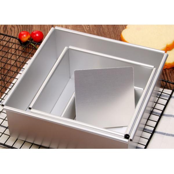 Square Live Removable Bottom Cake Pan / SGS Aluminium Baking Moulds