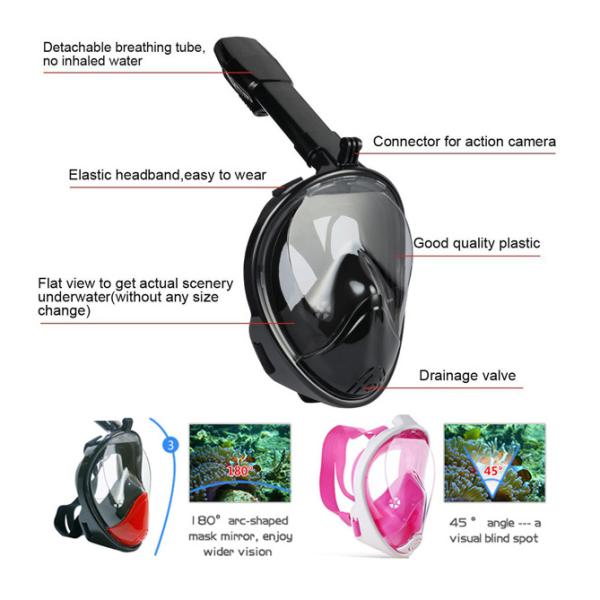 Взрослая плавая скуба дышать шноркеля 180 градусов анфас свободный