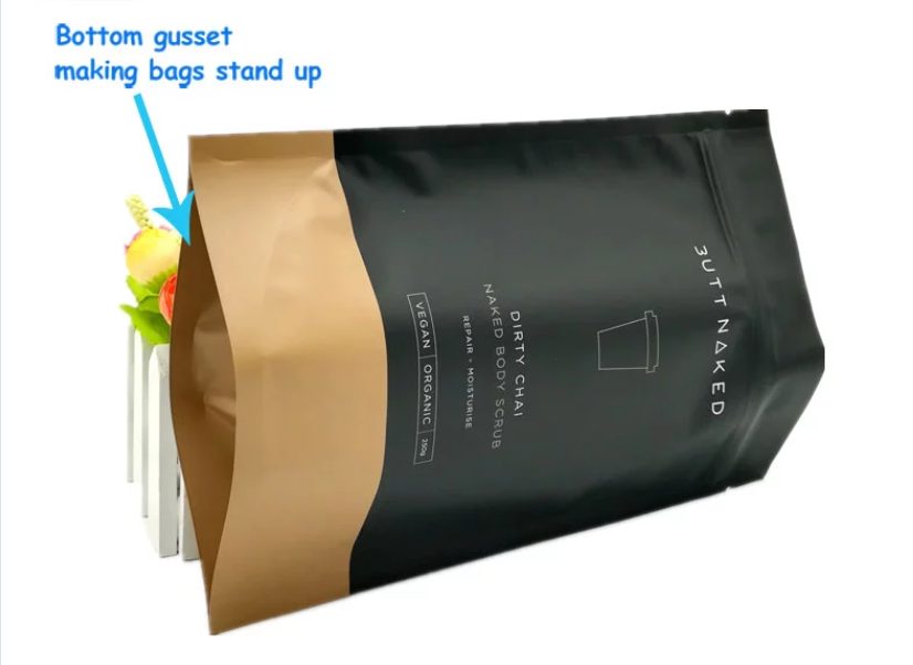 Gravure Printing 92mic Foil Ziplock Bags For Cookie Packing Stand Up Bags With Zipper