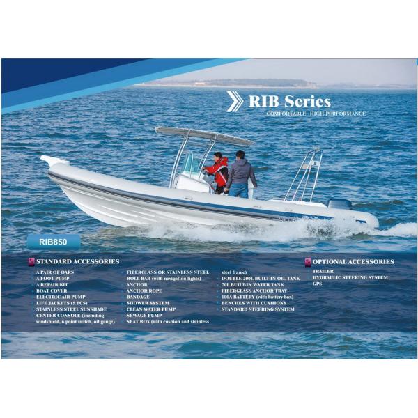Double Bottom Offshore Inflatable Boats With Motor Fast Response Rough Weather