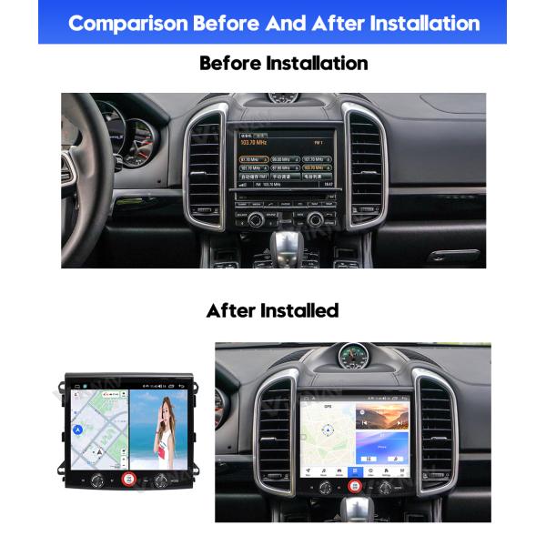 Авторадио Viknav Для Porsche Cayenne (2010-2017) 8,4 дюйма Android Авто стерео мультимедийный проигрыватель GPS навигация беспроводная