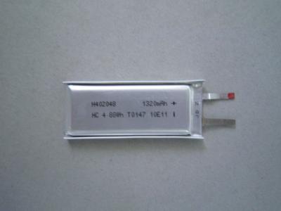 Bateria do polímero do íon do lítio da alta temperatura 402048 1320mAh 3.7Volt