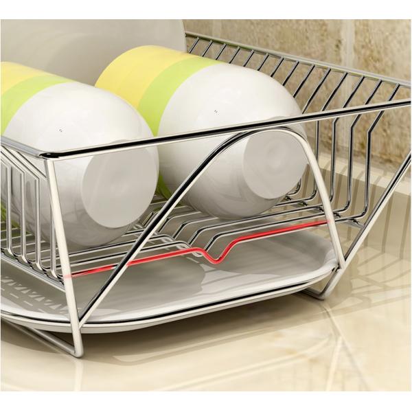 37.5cm Length 1KG Steel Kitchen Basket Rack For Dish Drying