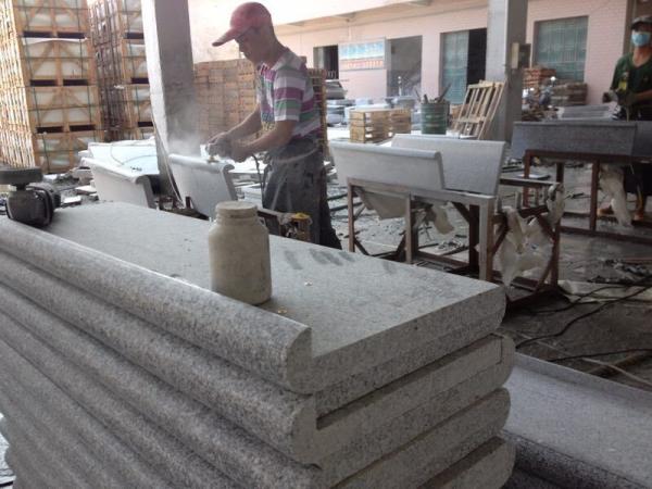 Grey White Granite coping stone paver stone paving stone for swimming pool